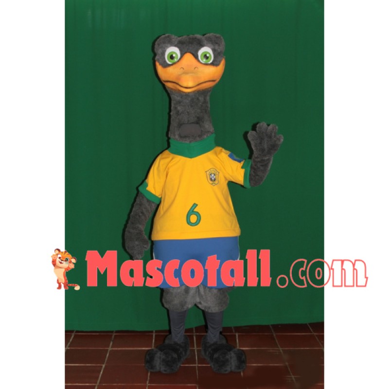 Nervous Grey Duck Player Mascot Costume