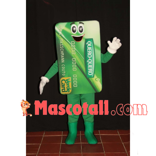 Green Member Point Card Mascot Costume