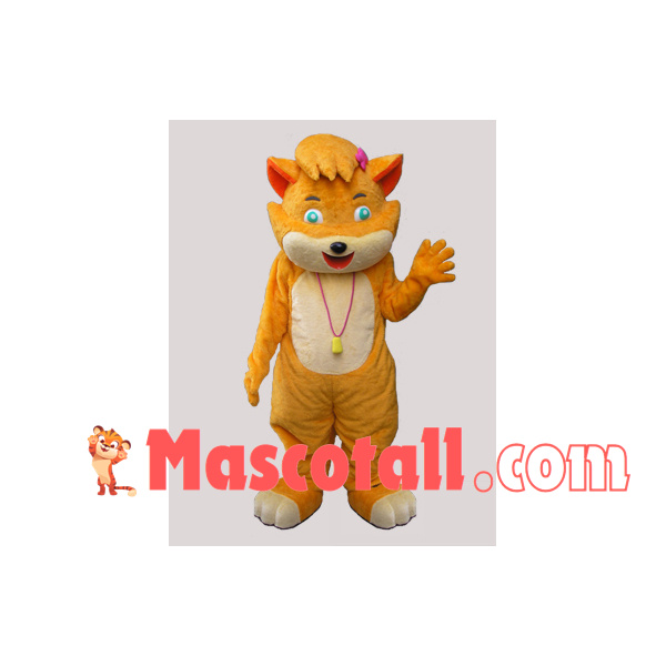 Commanded Yellow Fox Coach Mascot Costume