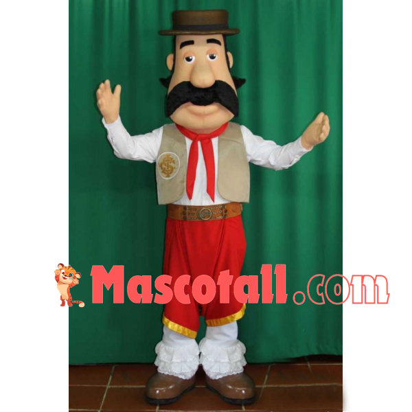 Kind Tavernkeeper In Lace Pants Mascot Costume