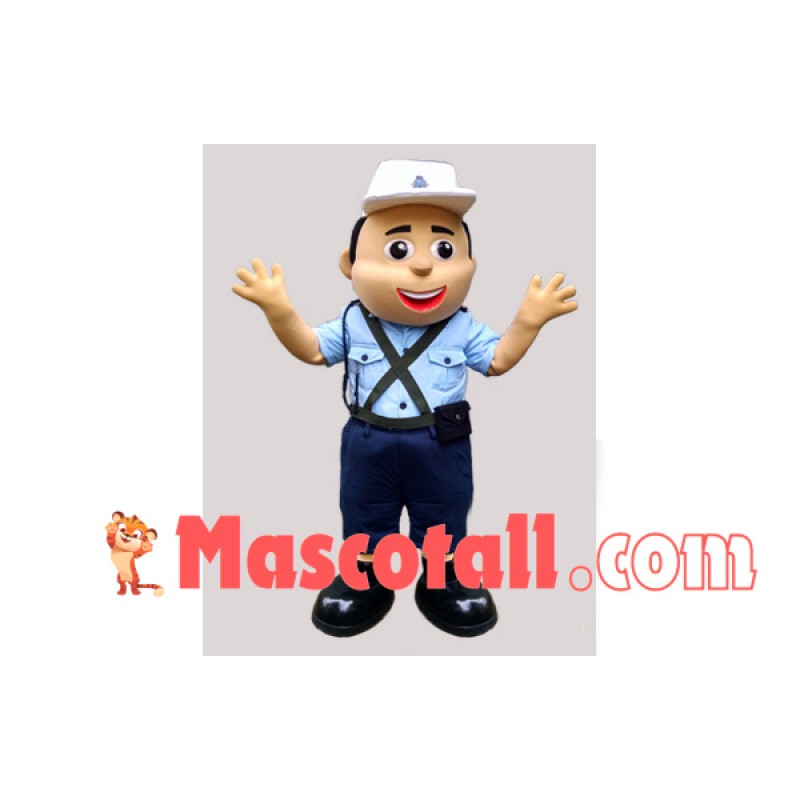 Commanding The Traffic Police Mascot Costume