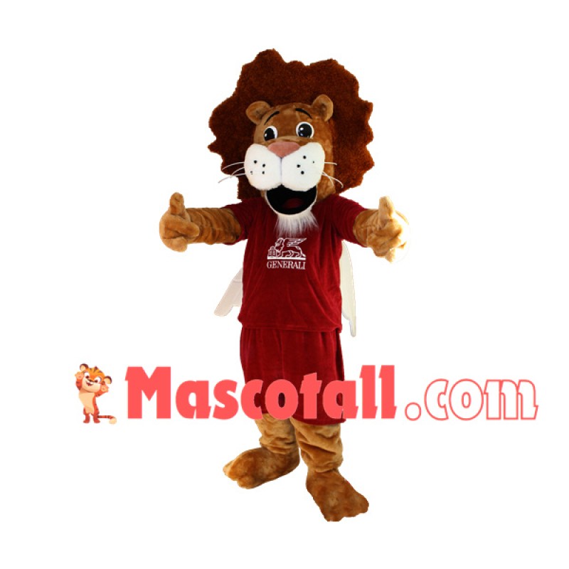 Basketball Player Flying Lion Mascot Costume