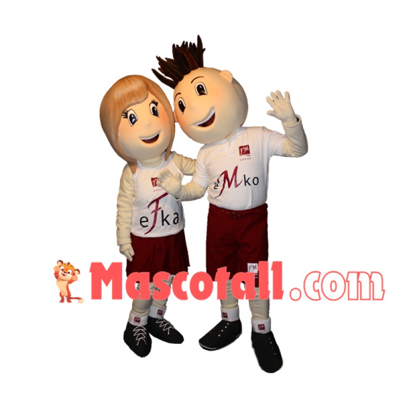 The Active Teenager In Unified Uniform Mascot Costume