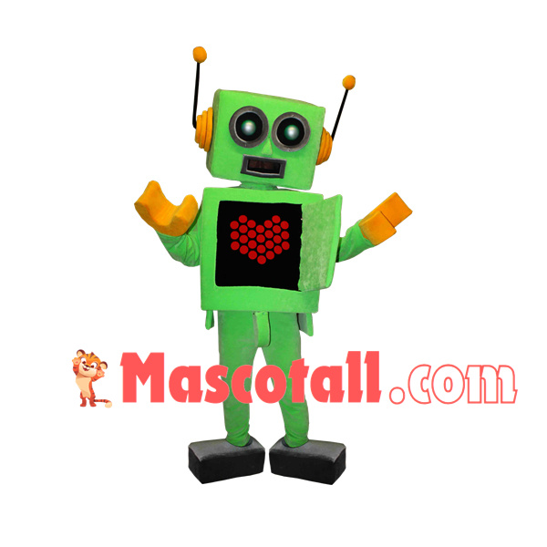 Instrument Robot Inputting Instructions Mascot Costume