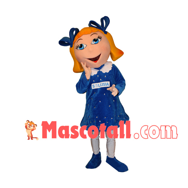 Little Foreign Girl In Choir Mascot Costume