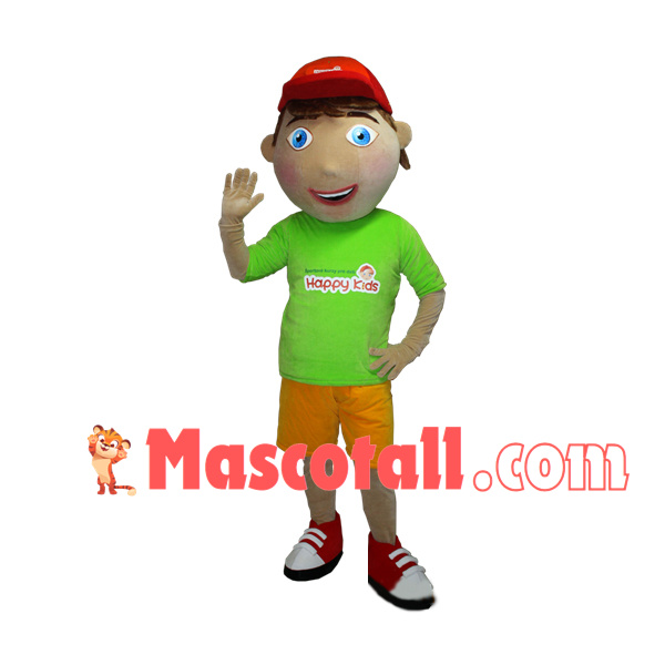 Blue-eyed Boy of Childrens Clothing Net Mascot Costume