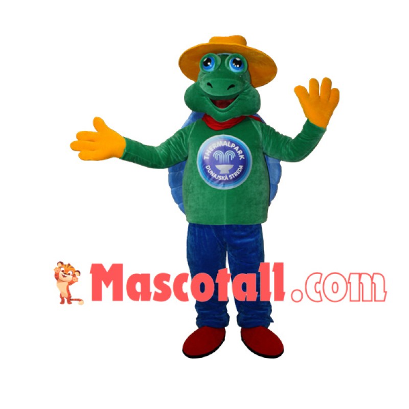 Tourist Guide Turtle of Geothermal Park Mascot Costume
