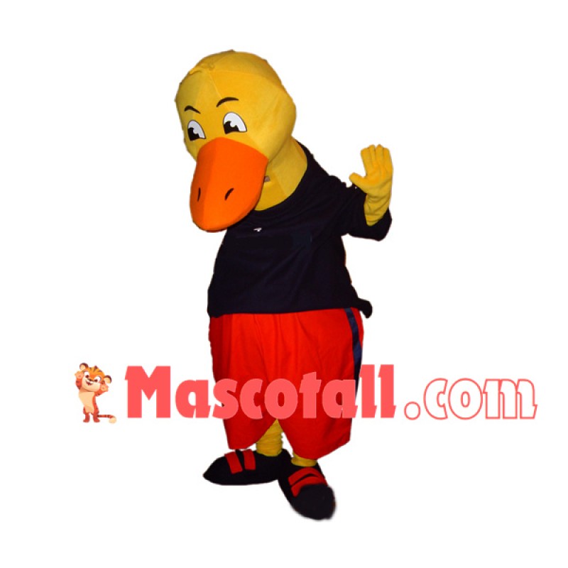 The Yellow Duck In Fat Pants Mascot Costume