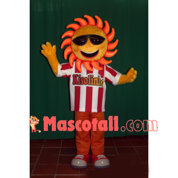 Sun Doll Wearing Sunglasses Cartoon Mascot Costume
