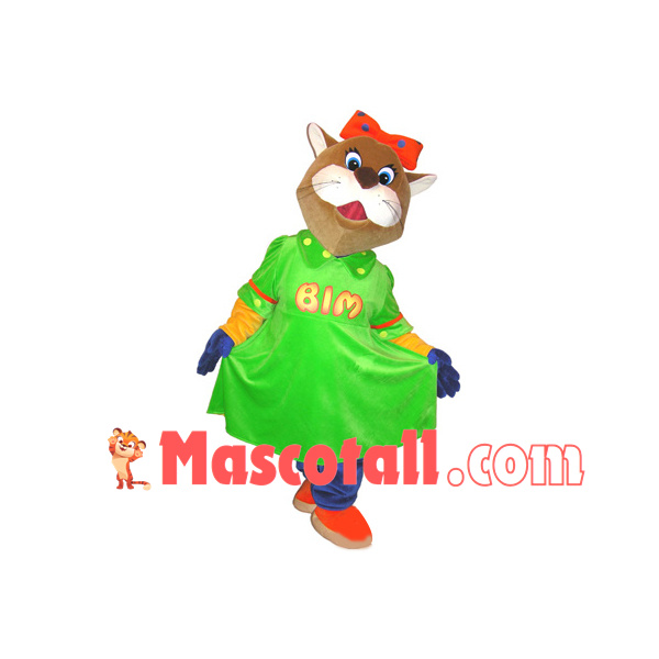 Paired Ballroom Dancing Tiger Mascot Costume