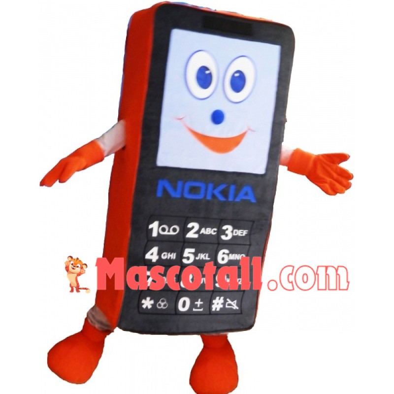 Old Style Red Button Phone Mascot Costume