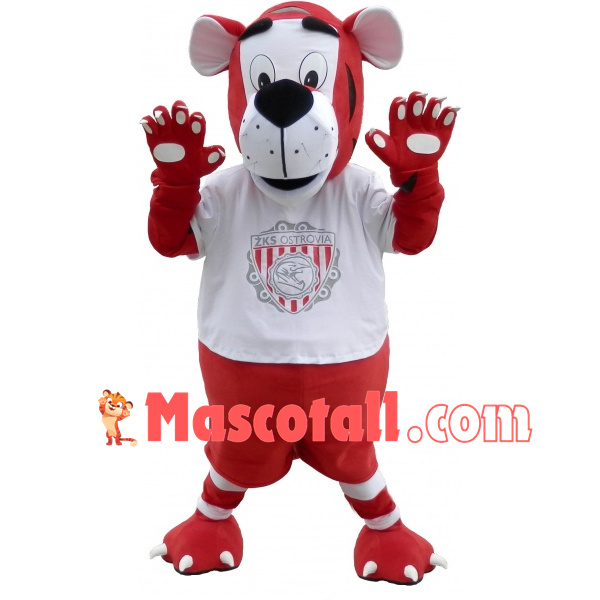 Tiger On The Dirt Motorcycle Race Mascot Costume