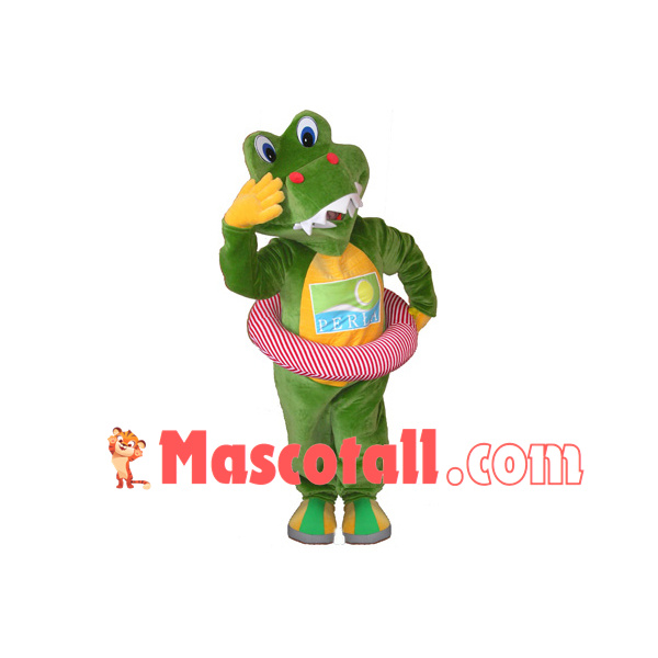Swimming The Little Green Crocodile Mascot Costume