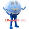 The Laughing Cartoon Light Blue Ball Mascot Costume