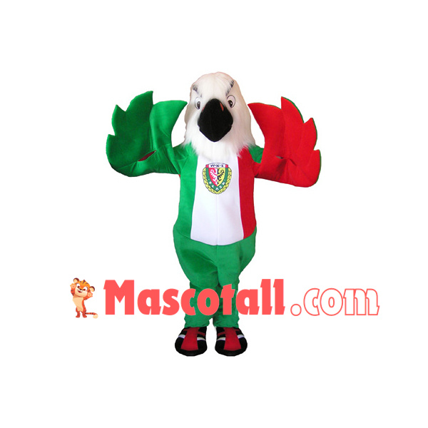Mexican Flag Patterned Eagle Mascot Costume