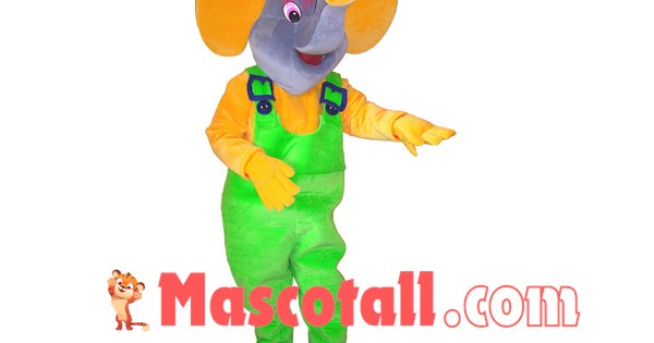 Soft Plush Lively Yellow Elephant Mascot Costume