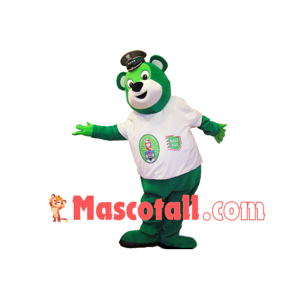 The Guide Green Bear Mascot Costume