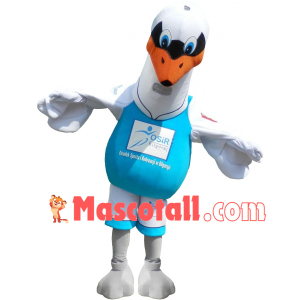 White Goose of The Fair Mascot Costume