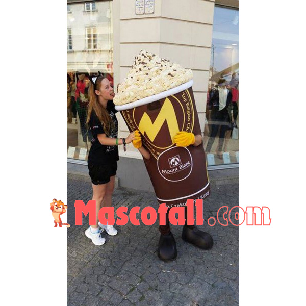 Mont Blanc Chocolate Chestnut Cake Mascot Costume