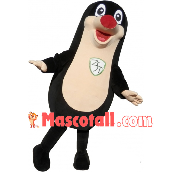 Lively Black Groundhog With Long Body Mascot Costume
