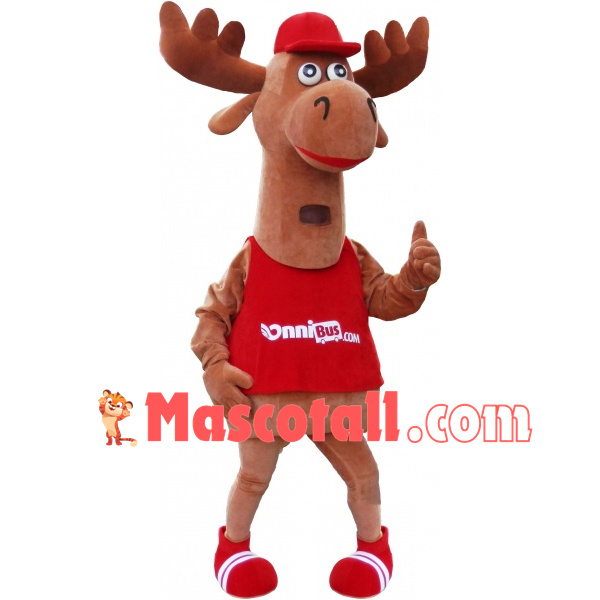 The School Bus Driver Moose Mascot Costume