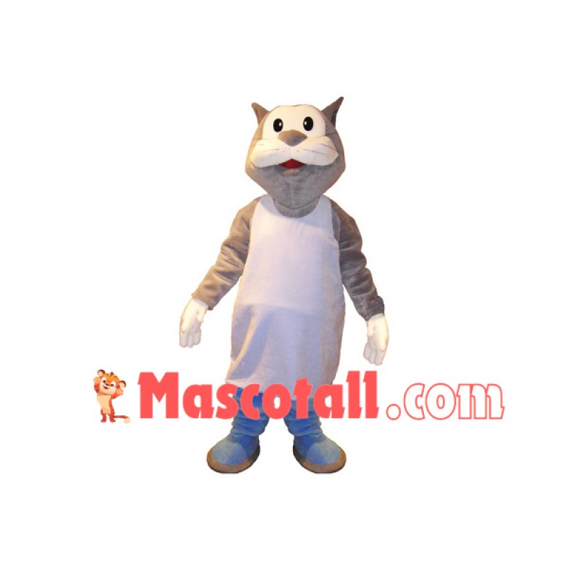 Kitchen Helper the Gray Cat Mascot Costume