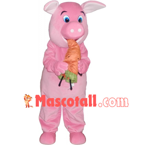 Noodle Pig Eating Bread Mascot Costume