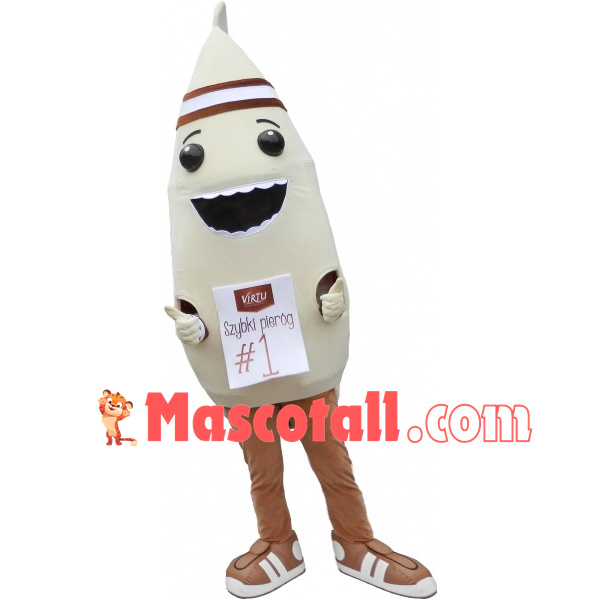 Thick Brown Eyebrow Pencil Mascot Costume