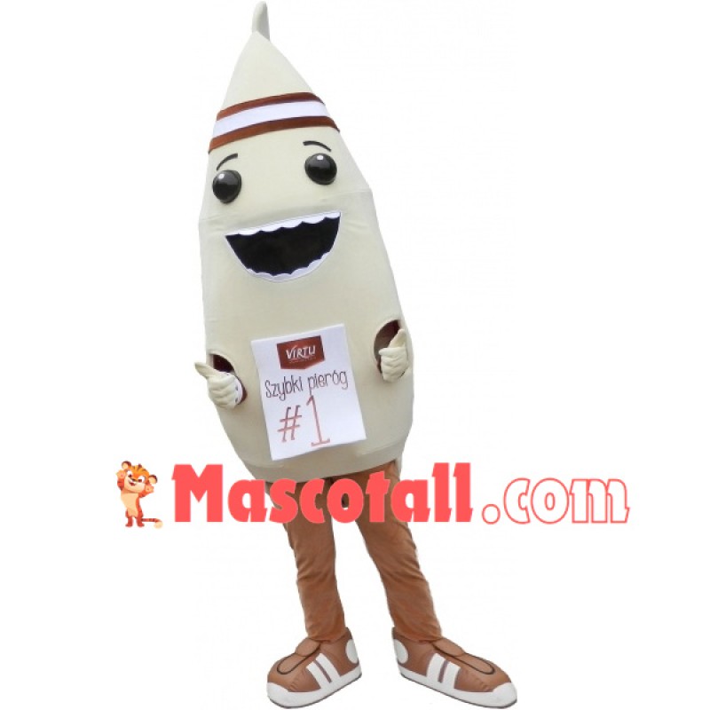 Thick Brown Eyebrow Pencil Mascot Costume