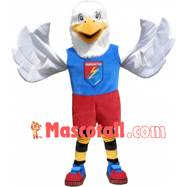 Skilled Power Engineer Eagle Mascot Costume