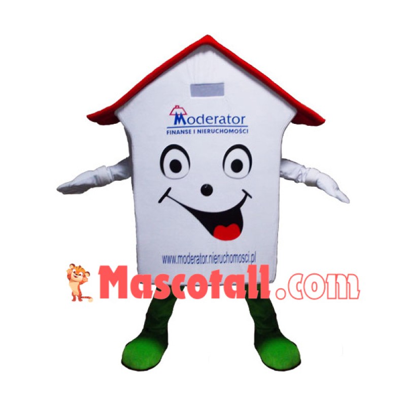Real Estate White Arbitration House Mascot Costume