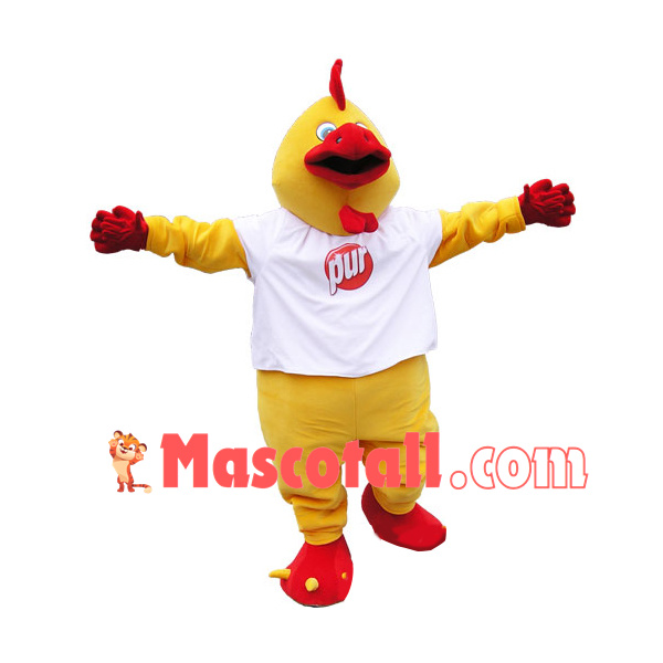 Walking Yellow Cuckoo Chicken Mascot Costume