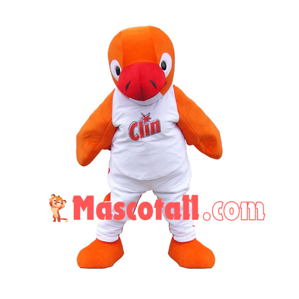 Orange Turtle In The Sports Set Mascot Costume