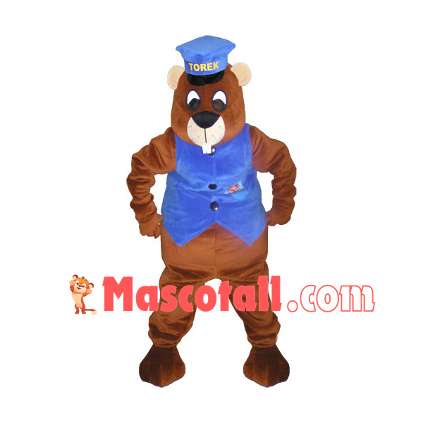 Brown Beaver of the Security Council Mascot Costume