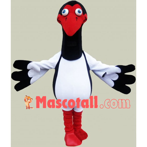 Flying Red-billed Crane Mascot Soft Costume