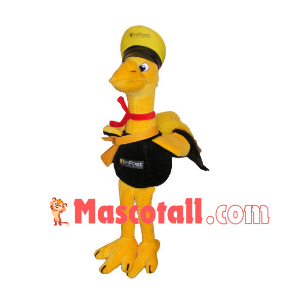 The Yellow Ostrich Courier Mascot Costume
