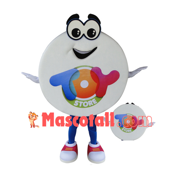 Funny White Round Toy Mascot Costume