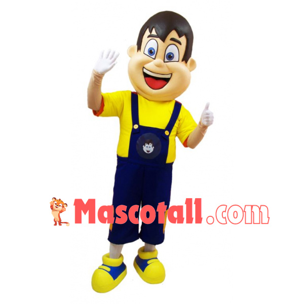 Positive Boy Student Representative Mascot Costume