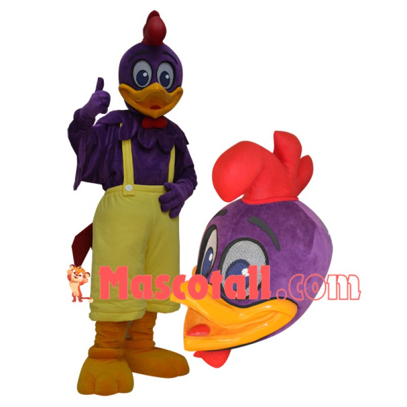 Adult Style Large Purple Chicken Mascot Costume