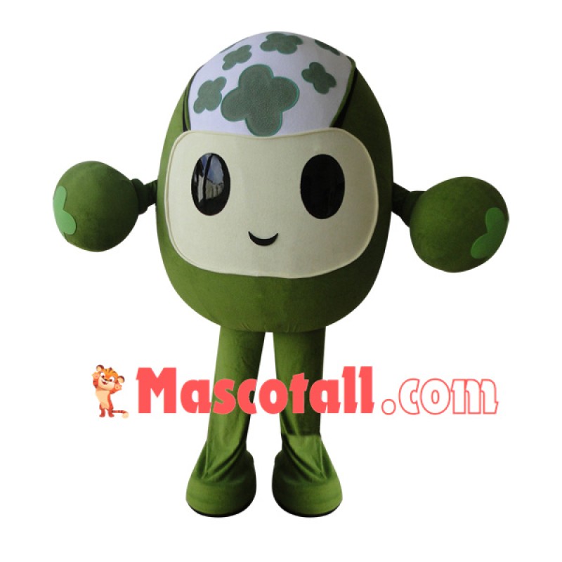 Cartoon Boxer With Four Leaf Clover Print Mascot Costume