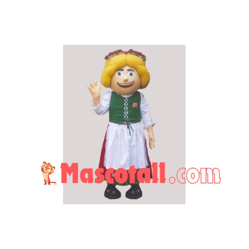 Blonde Cook Lady of Italian Restaurant Mascot Costume