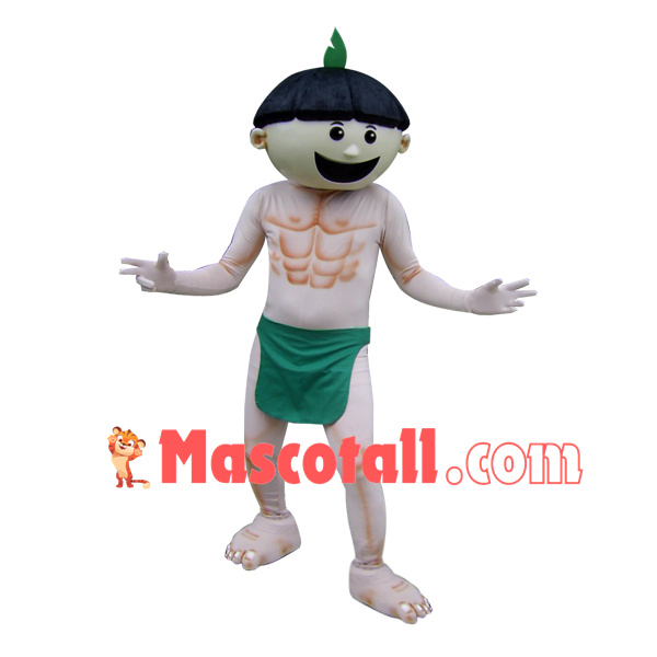 The Bare Muscular Geek Mascot Costume