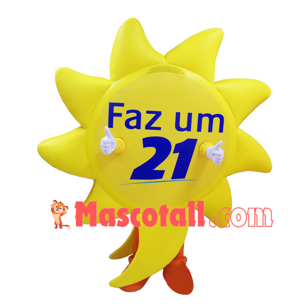 Sun Shaped Inspirational Sign Mascot Costume