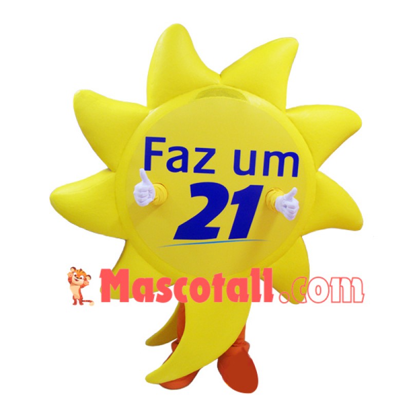 Sun Shaped Inspirational Sign Mascot Costume