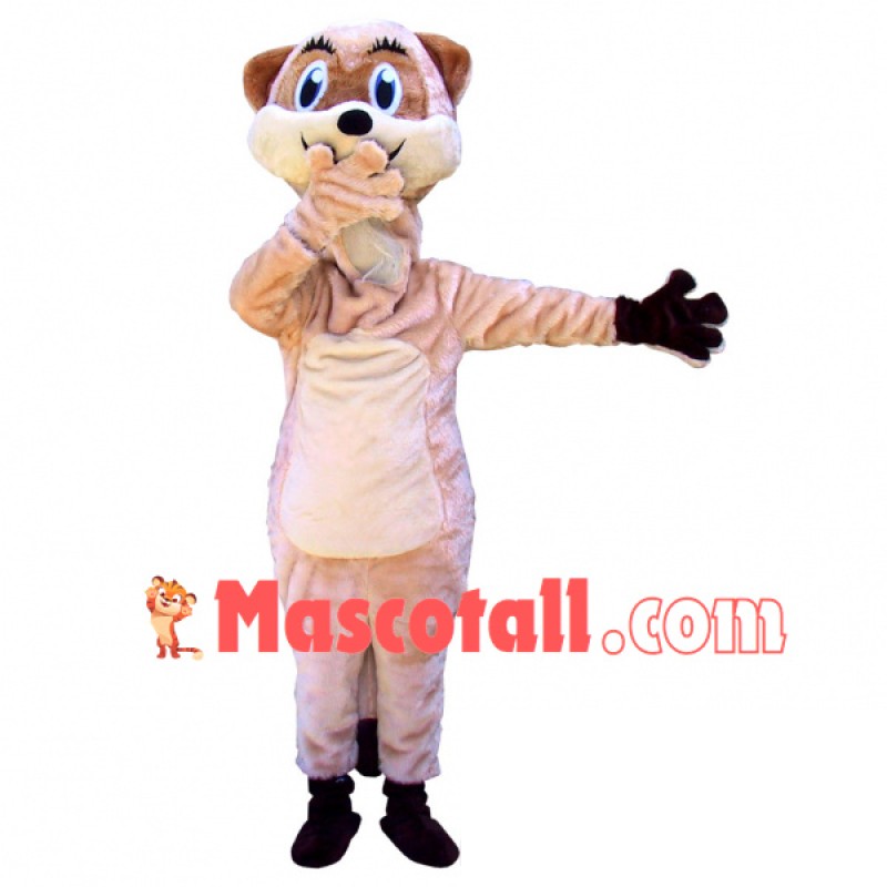 Surprised The Slim Squirrel Mascot Costume