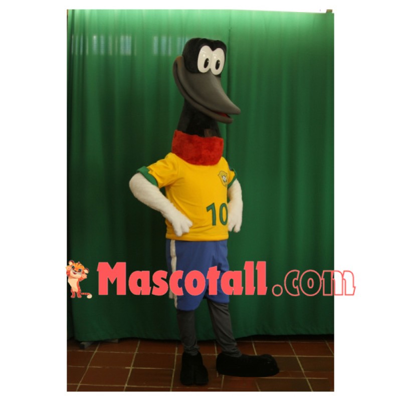 The Basketball Player Black Cormorant Mascot Costume