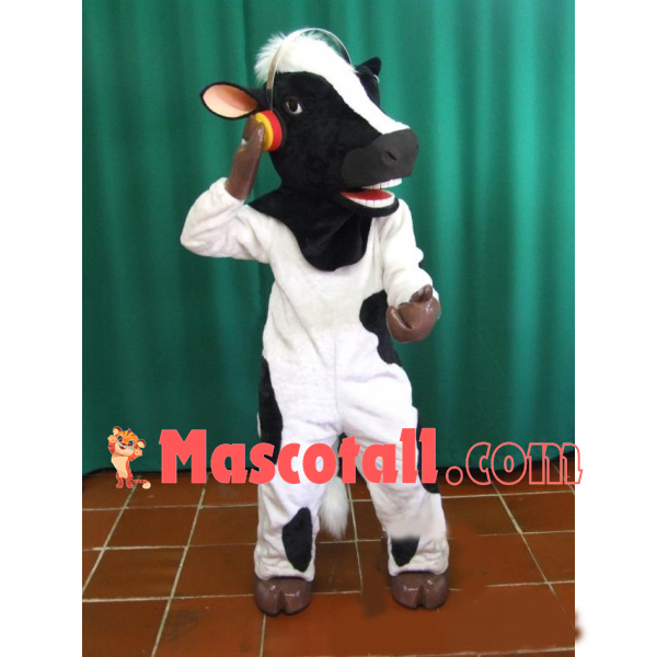 Farm Horse With Headphones Mascot Costume