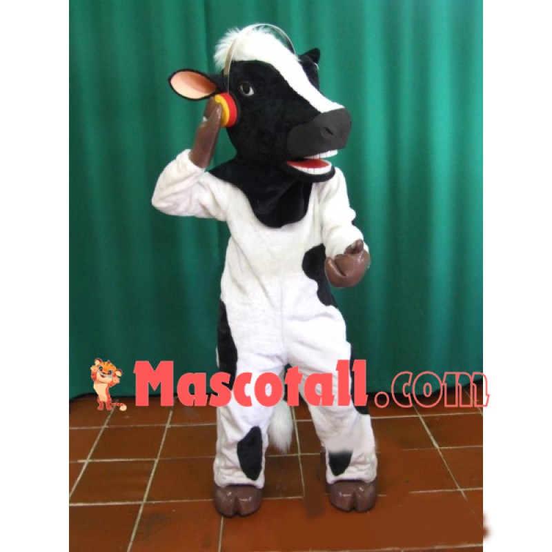 Farm Horse With Headphones Mascot Costume