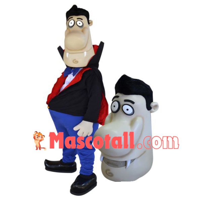 Evil The Big Belly Count Dracula Mascot Costume