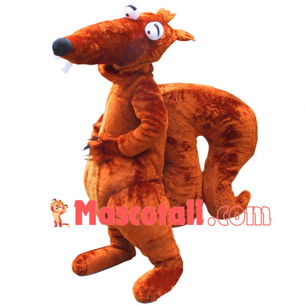 Brown Mole With Big Plush Tail Mascot Costume